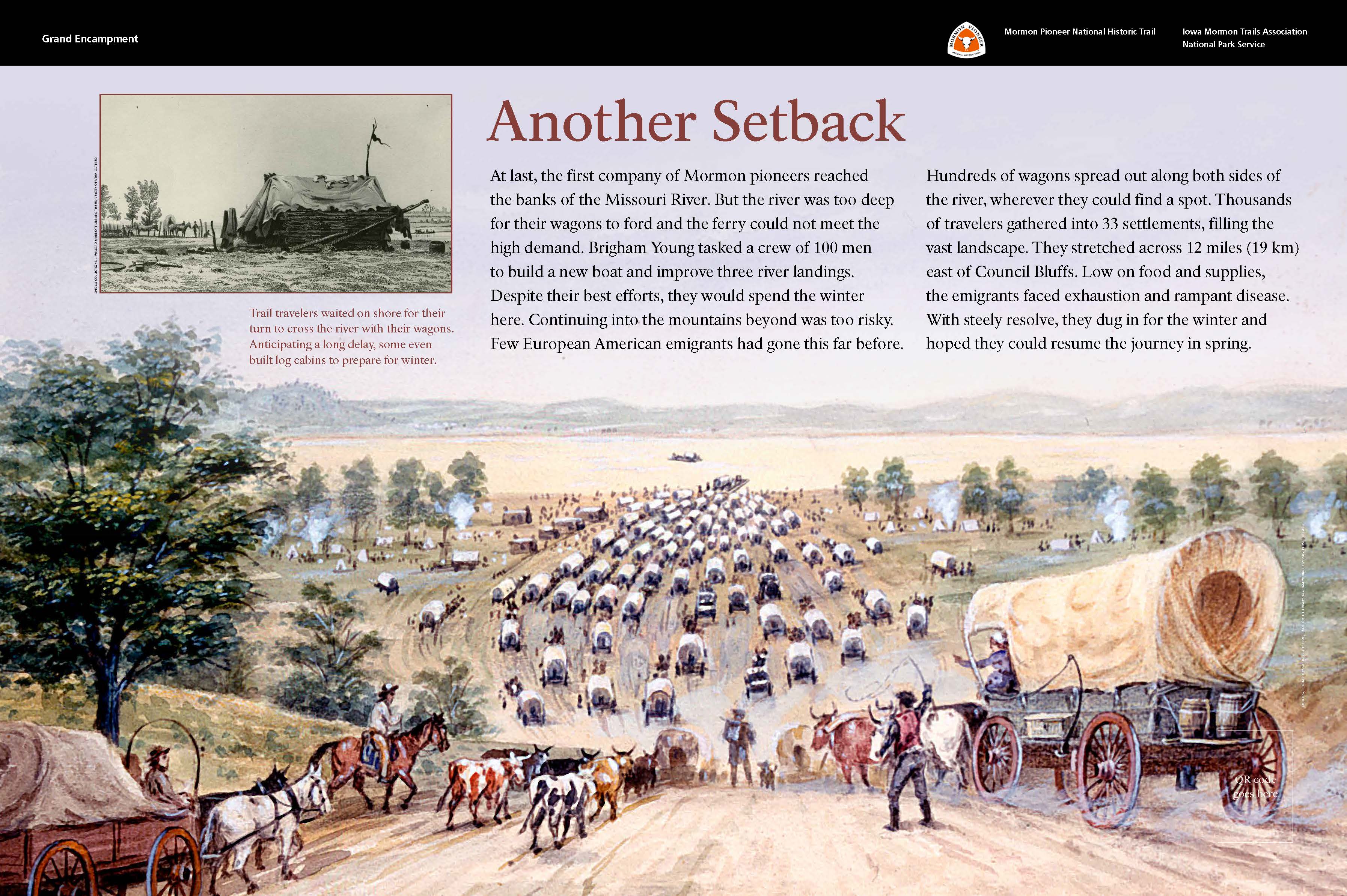 Wayside interpretive exhibit, full audio description is available.