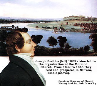 Joseph Smith's 1820 vision led to the organization of the Mormon faith.