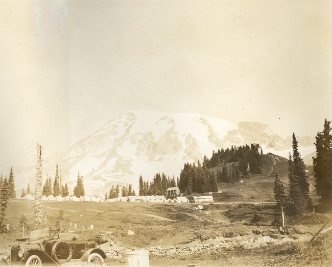Reese's Camp, or Camp of the Clouds, stood on the shoulder of Alta Vista hill in 1915.