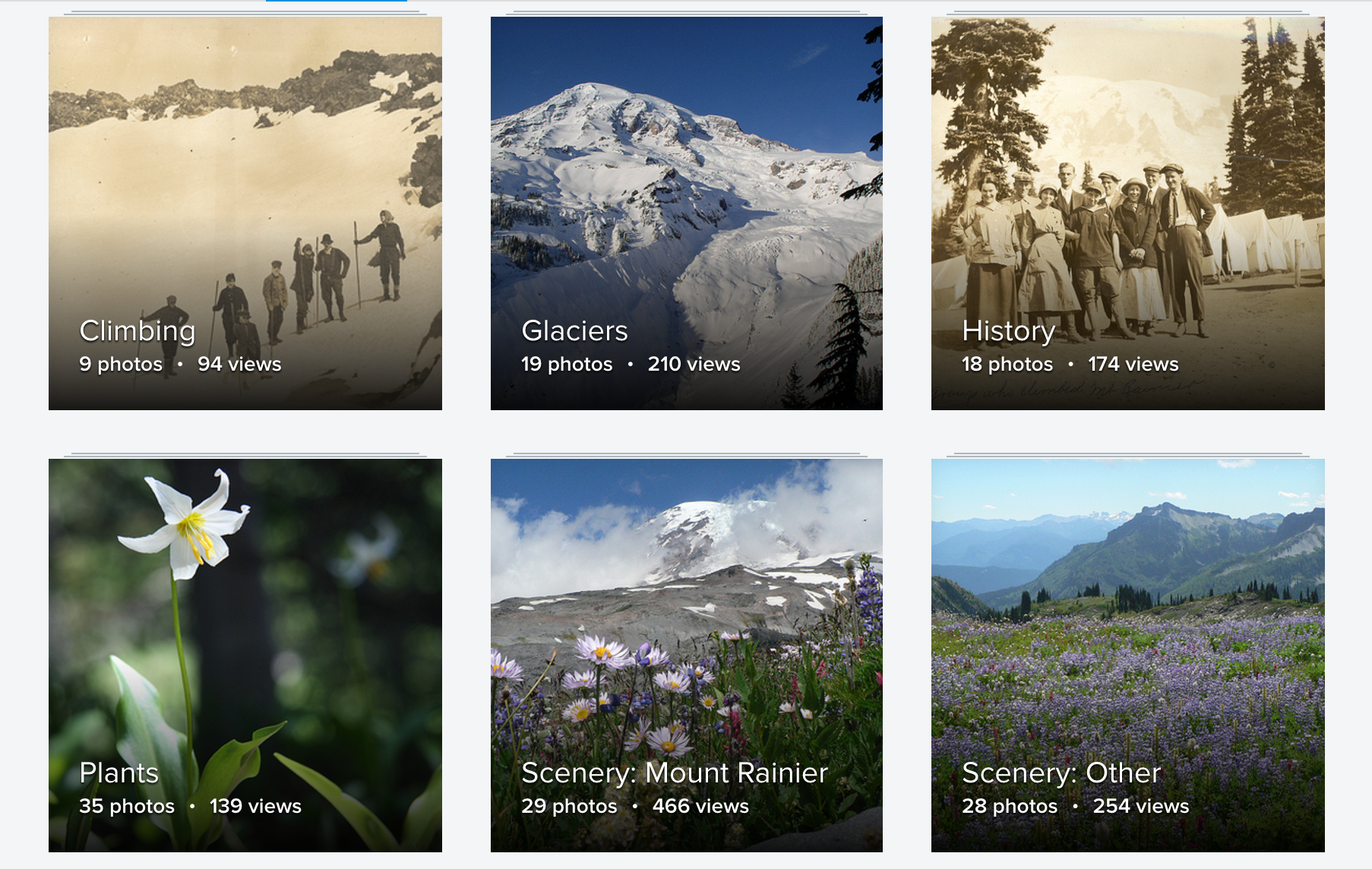 A picture of album on the Mount Rainier Flickr page.