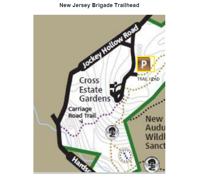 A trail map detailing an area for demonstrations
