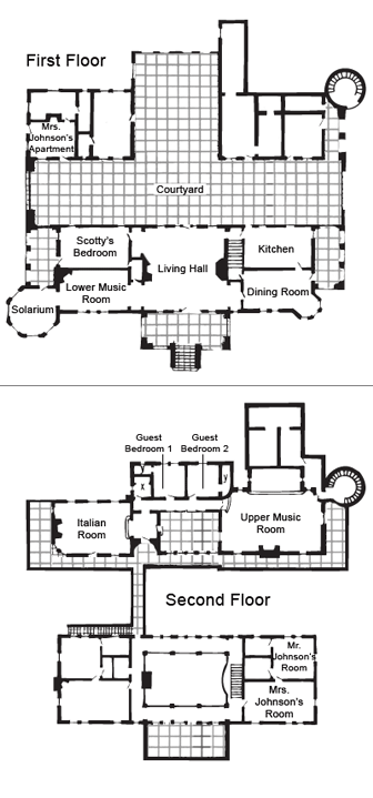 Scotty's Castle Floor Plan