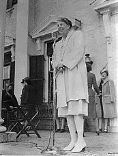 ER at the International Assembly of Women meeting in Kartwright, NY, 1946