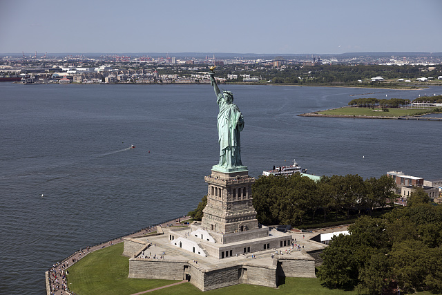 The Statue of Liberty on Liberty Island