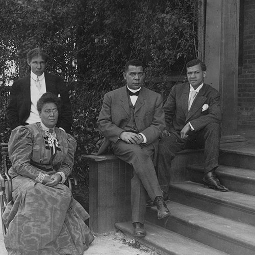 Booker T Washington, Wife, and two sons