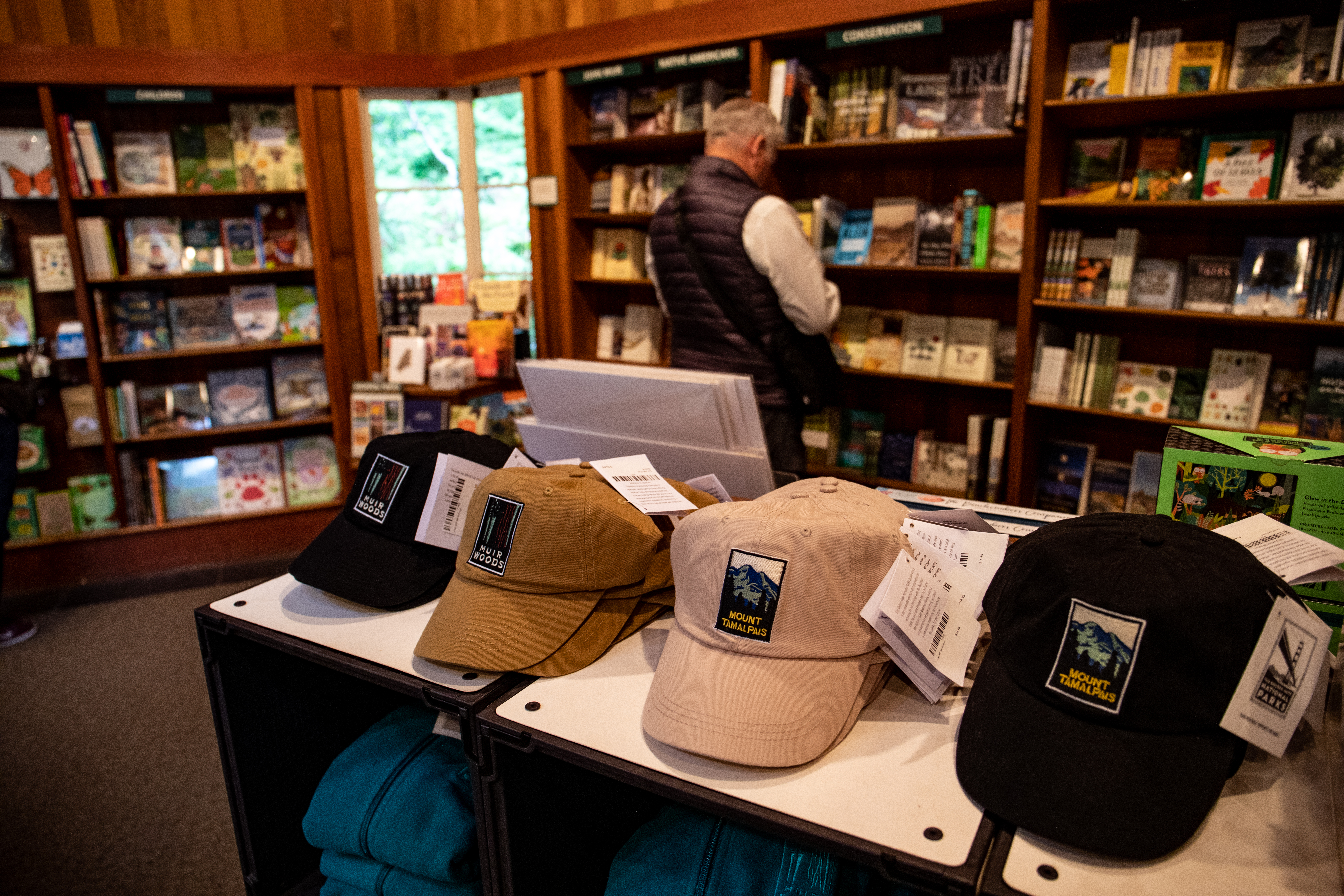 Muir Woods store with souvenirs, books, and other gifts