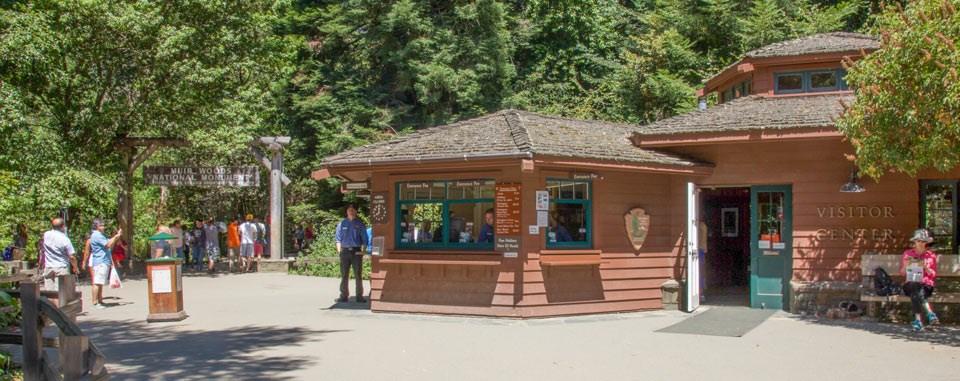 Entrance plaza at Muir Woods National Monument