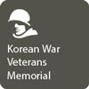 Korean War Veterans Memorial in white on grey background