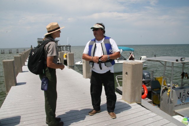 A Parkway employee serves as a public information officer on the Gulf Oil Spill response.