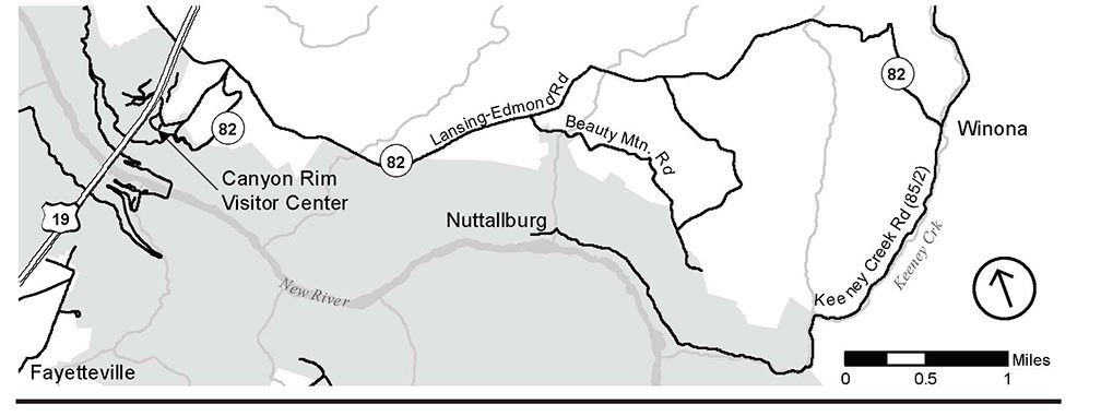 Getting to Nuttallburg Map