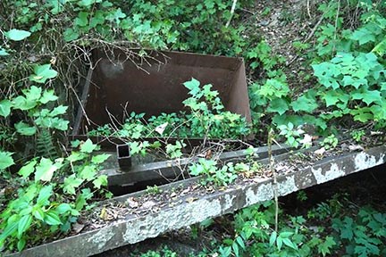 a collapsed mine portal