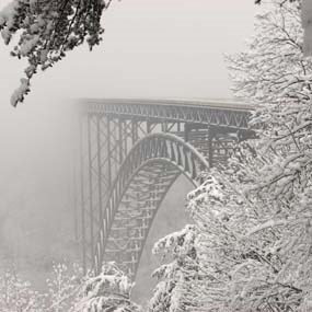 bridge with snow