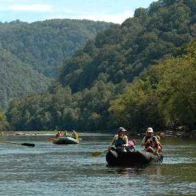 boaters on the river