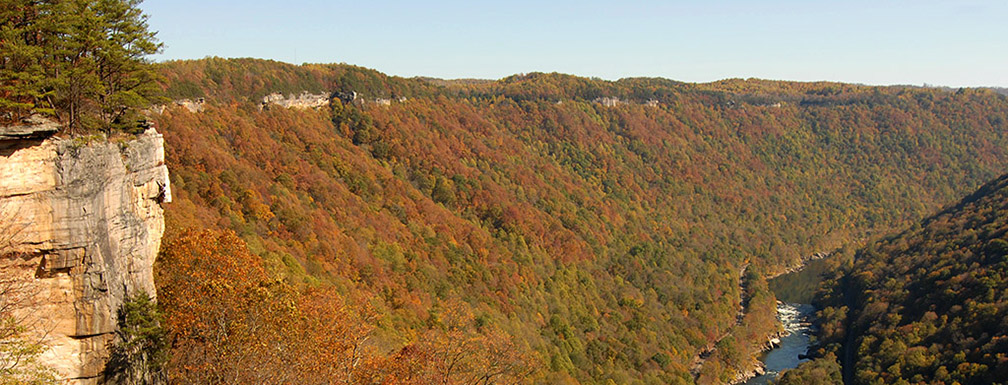 Cliffs along the gorge