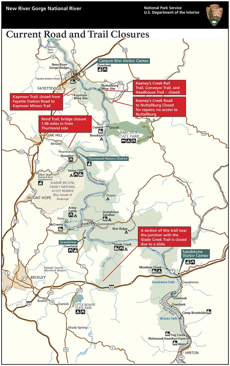 Road and Trail Closures - New River Gorge National River (U.S. National ...