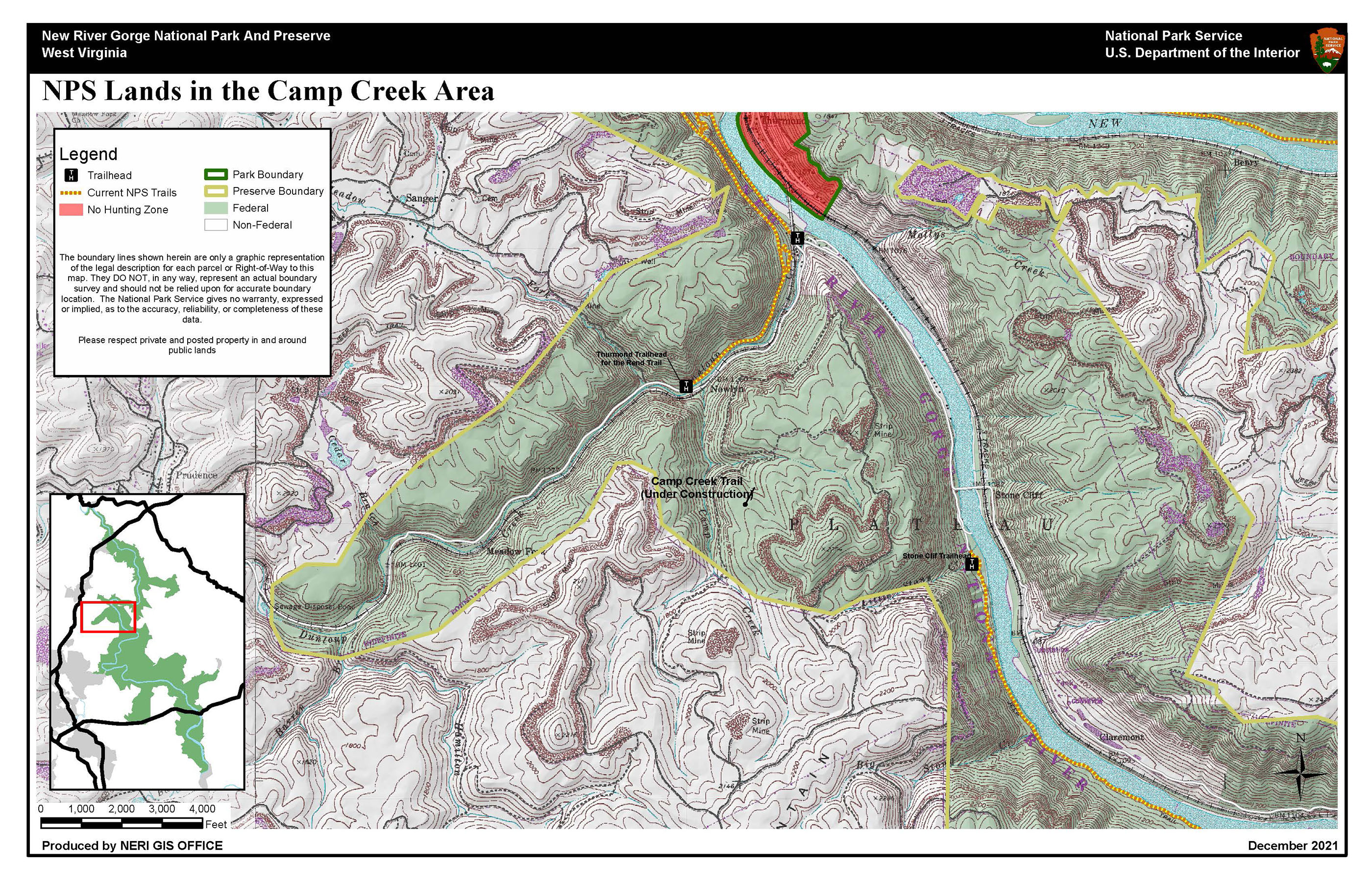 Hunting Area Map - Camp Creek Area