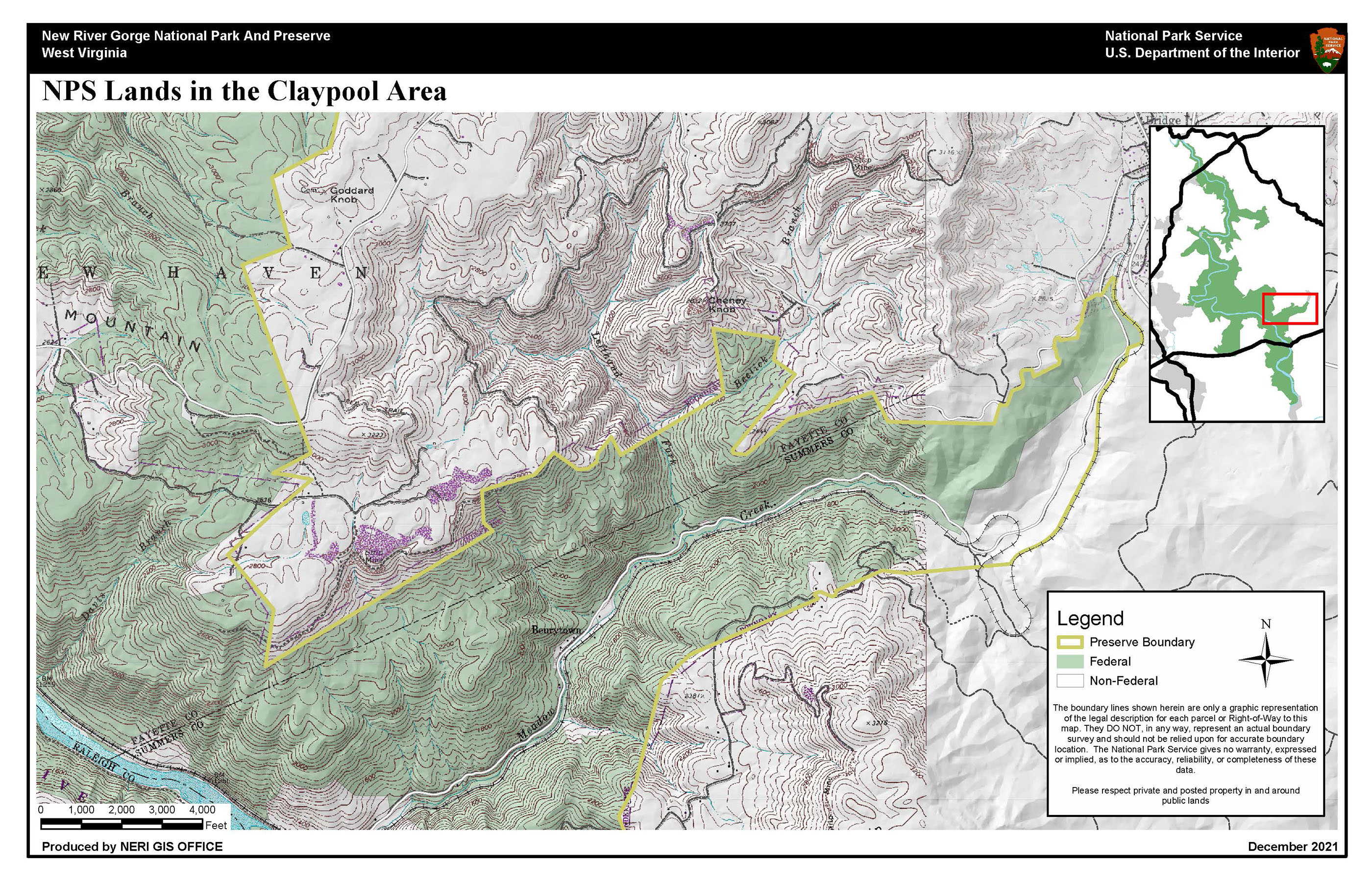 Hunting Area Map - Camp Creek Area