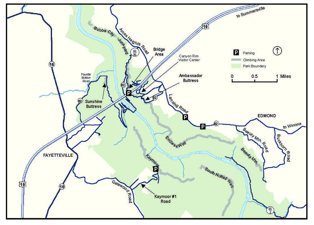 map of climbing areas