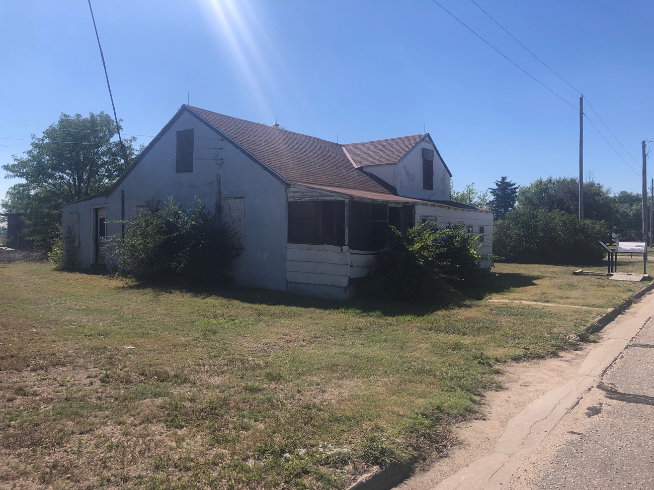 A wood and stucco building