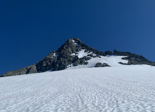 mountain with glaciers