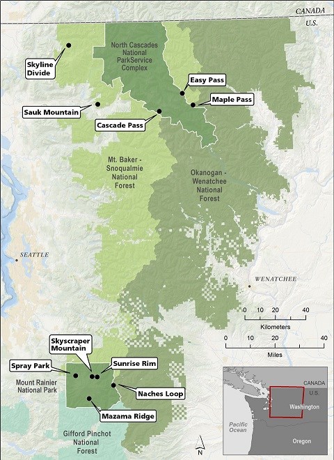 Butterfly survey routes map