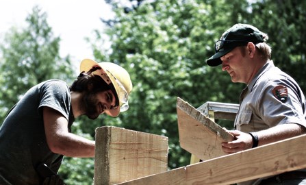 Dan McGuigan directs construction at Lower Goodell Creek Campground