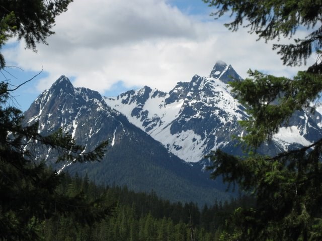 View from the Agnes Gorge Trail, including Agnes Peak. NPS Photo
