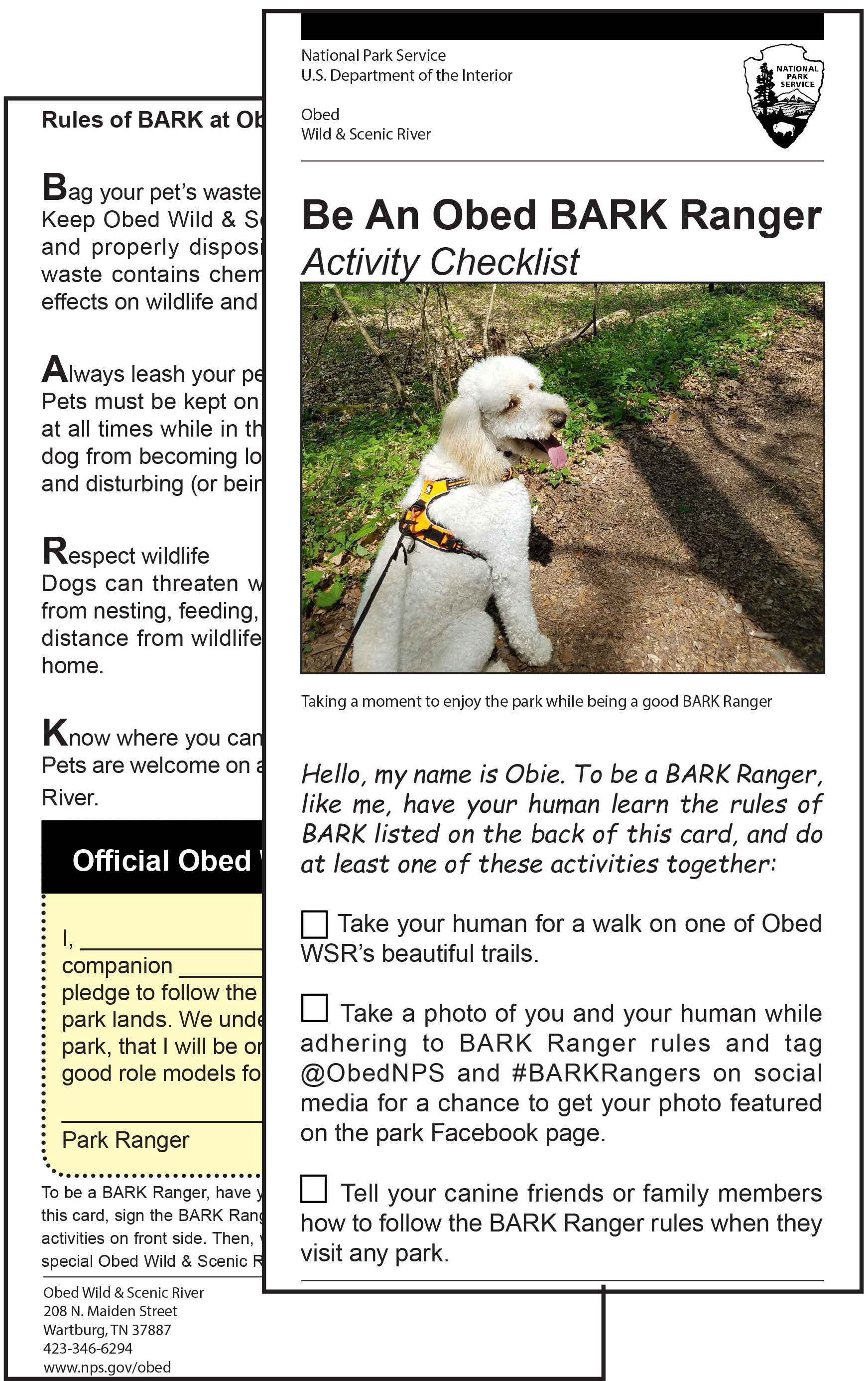 Be An Obed BARK Ranger - Obed Wild & Scenic River (U.S. National Park ...