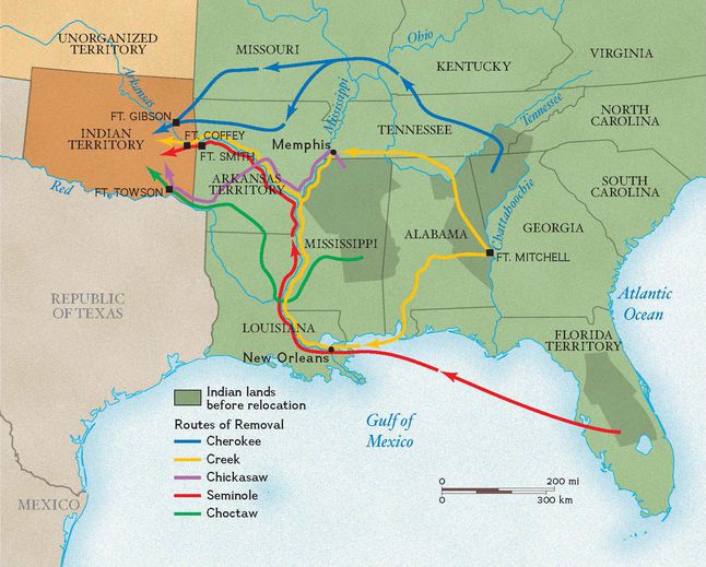 Muscogee Nation Ocmulgee Mounds National Historical Park U S   Removal Route 