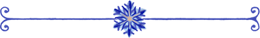 a decorative line divider with curled ends and a snowflake at the center.