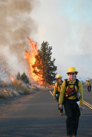 Firefighters on scene