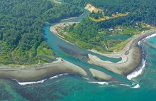The mouth of the Elwha River