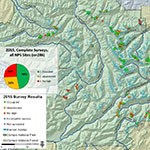 Map pf marmot monitoring results