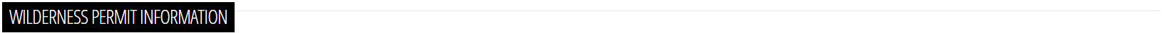 Wilderness Permit Header