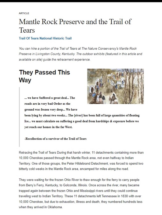 A screenshot of a computer screen showing a digital exhibit webpage. Full text description is available at link.