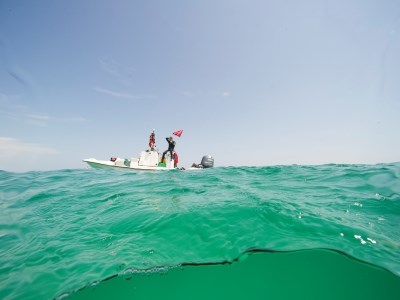 Members of the Dive Team preparing to go out in the field