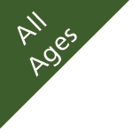 Graphic that reads "All Ages" inside a green triangle