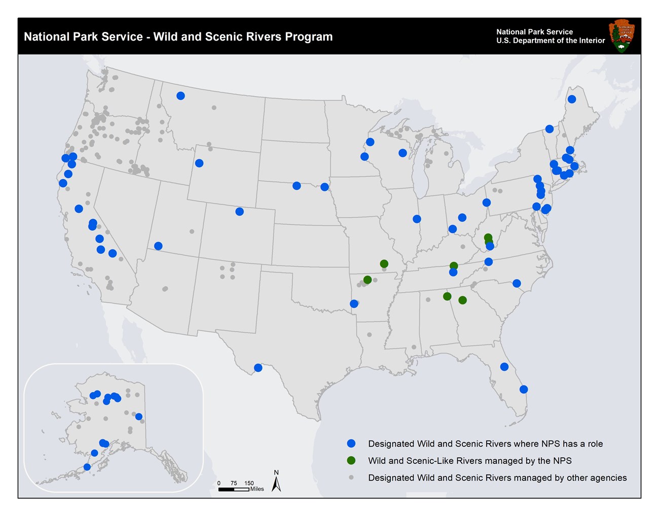 NPS Wild and Scenic Rivers map