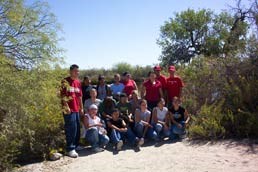 Class from Ajo Middle School at Quitobaquito Springs