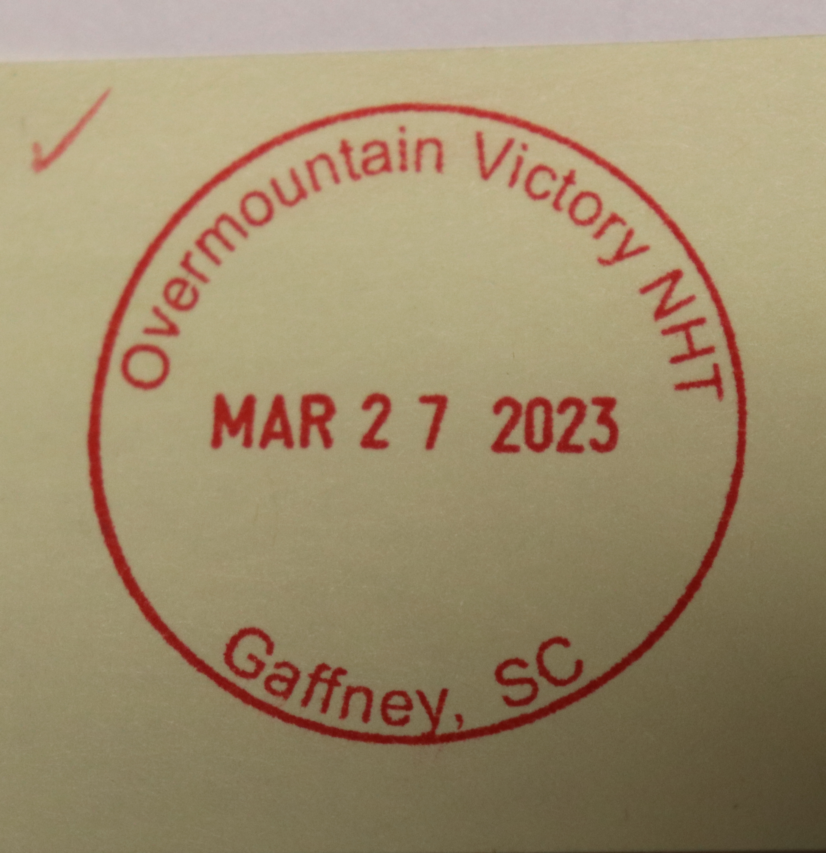 Passport Stamp for Gaffney, SC