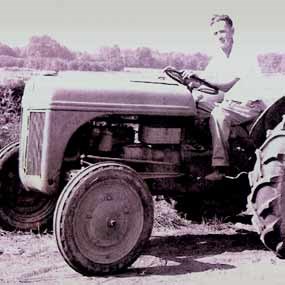 Eugene Shegogue on tractor