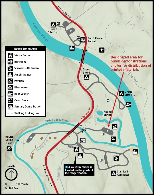 Round Spring Map OZAR Superintendent's Compendium - Ozark National Scenic Riverways (U.S ...