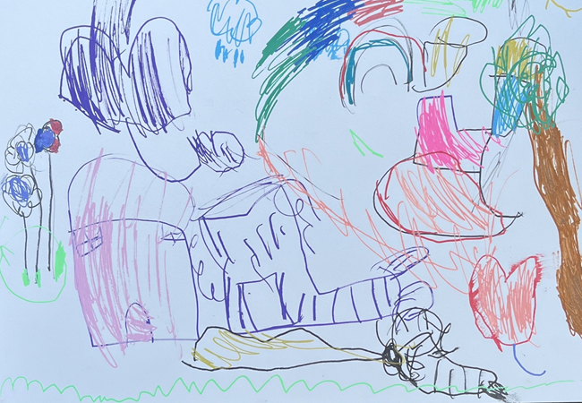 A House with a Factory surrounded by trees