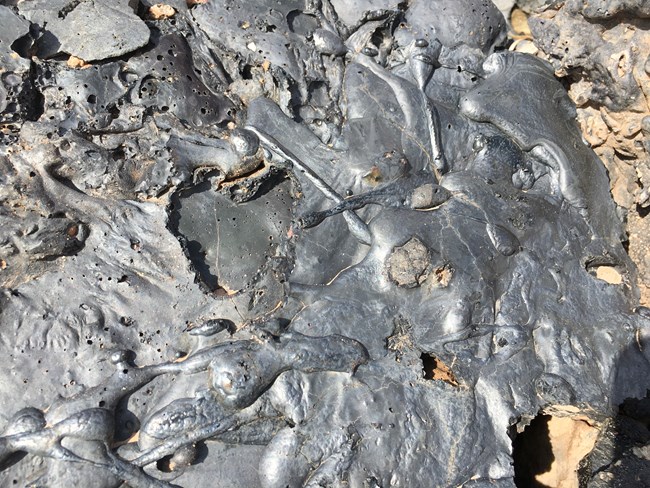 Closeup of slag surface