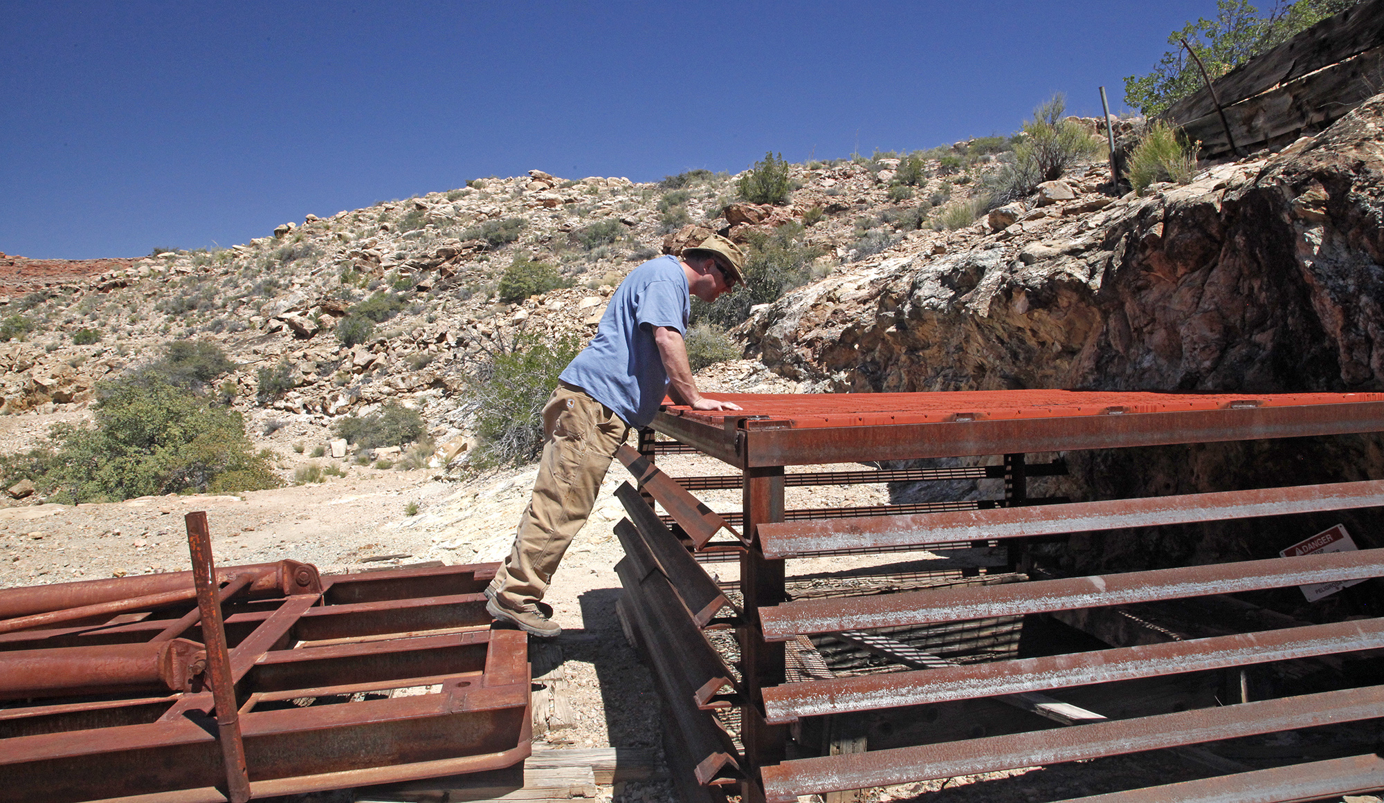 Copper Mountain Mine shaft and steel gate