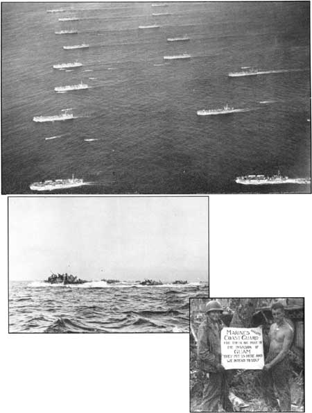 battleships, amphibious craft, Marines
