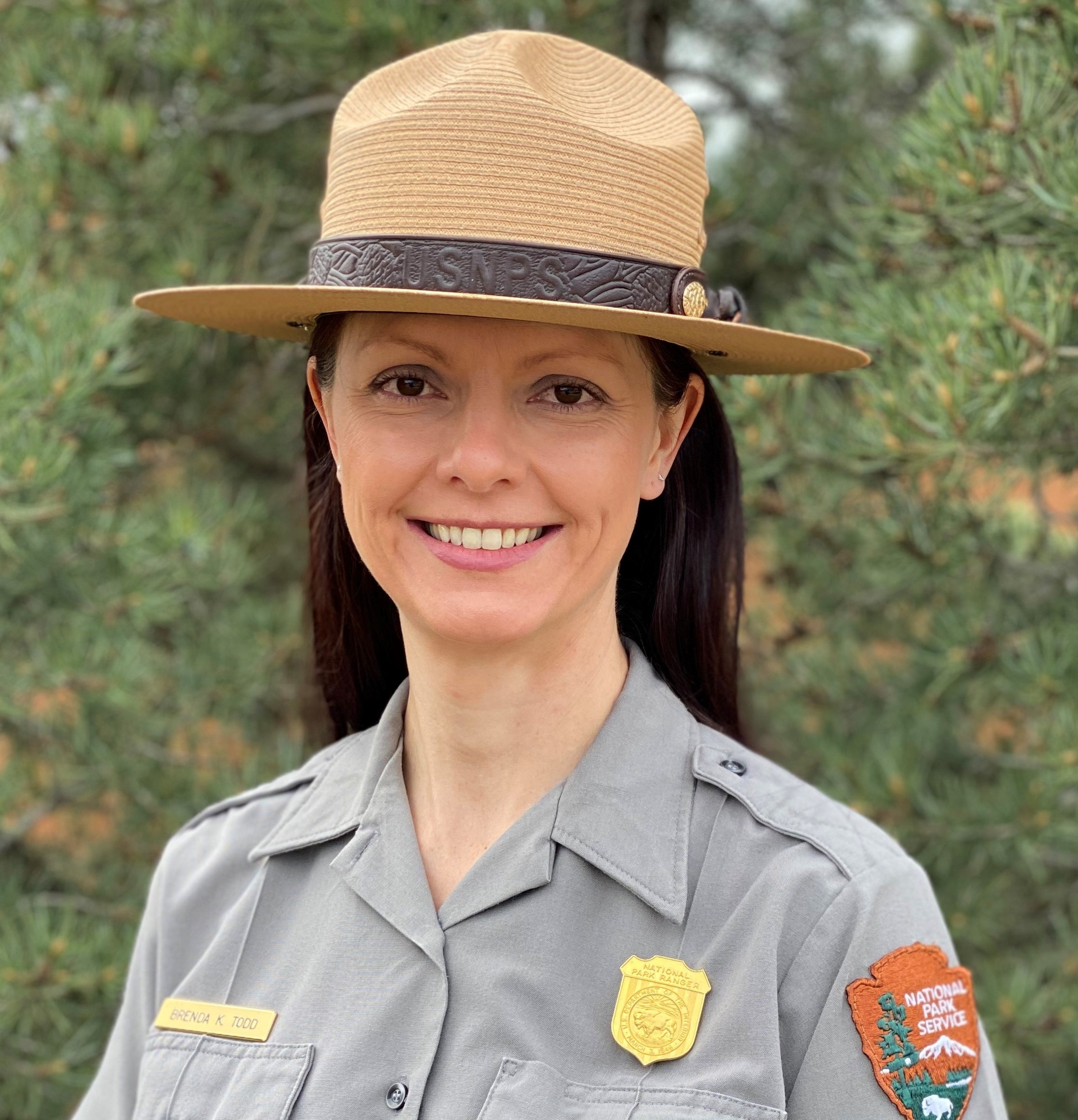 Brenda Hall, the new Superintendent, in NPS Uniform.