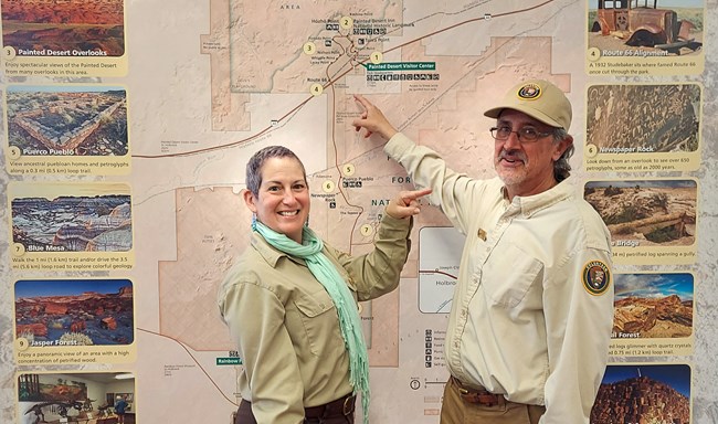 Nancy and Marc at the Painted Desert Visitor Center