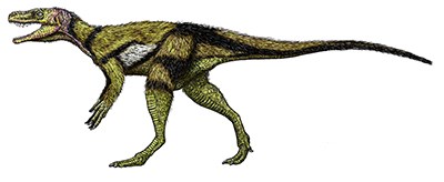 drawing of dinosaur in profile
