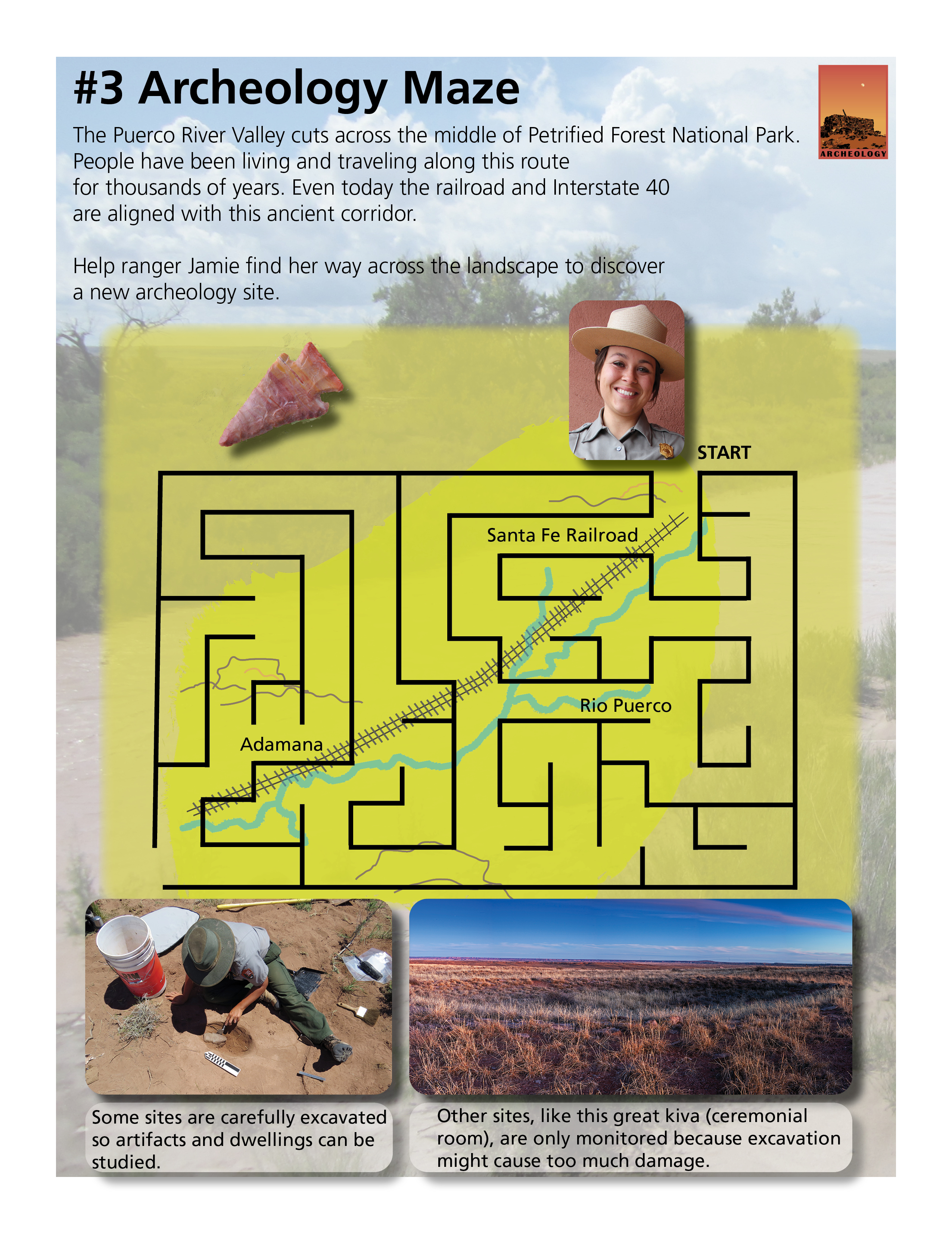 Junior Ranger book page with images and text